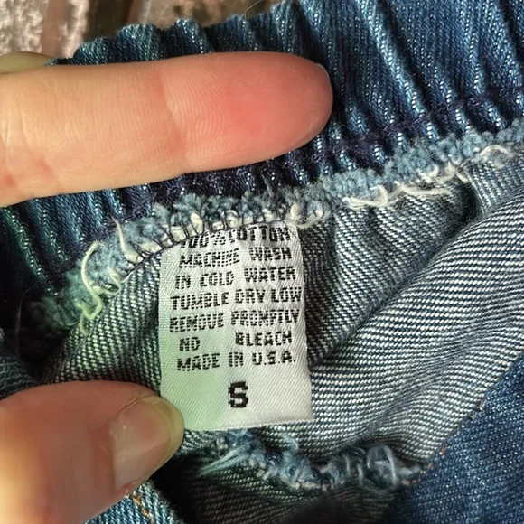 VTG 80s Denim & Leopard Print Maxi Skirt Double Slits Rockabilly Punk Sz Small - Picture 8 of 8